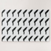 Puzzle Aigle d'atterrissage noir et blanc (Horizontal)