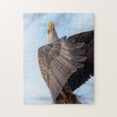 Puzzle Aigle de Bald avec une poule de foin (Vertical)