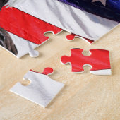 Puzzle Aigle de Bald devant le drapeau américain (Côté)