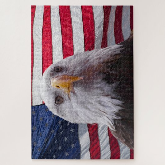 Puzzle Aigle et drapeau américains (Vertical)