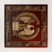 Puzzle Aigle impérial romain d'or sur le rouge no 4 (Horizontal)
