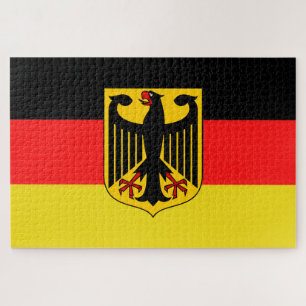 Puzzle Aigle noir allemand, drapeau allemand Deutschland