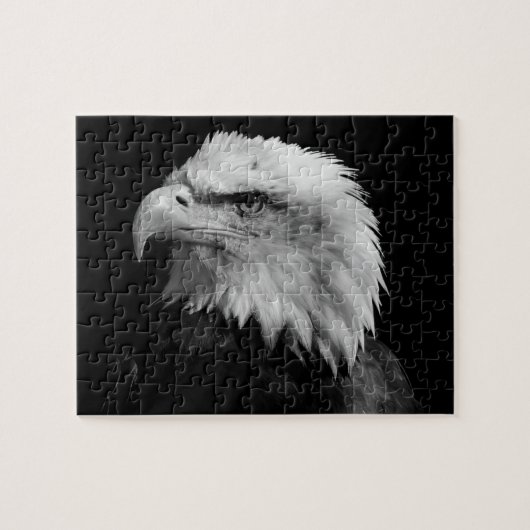 Puzzle Aigle noir et blanc - Animaux (Horizontal)