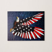 Puzzle Aigle Patriotique – Ailes de drapeau améric (Horizontal)