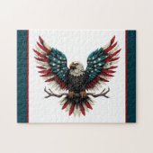 Puzzle Aigle rustique patriotique américain/américain cha (Horizontal)