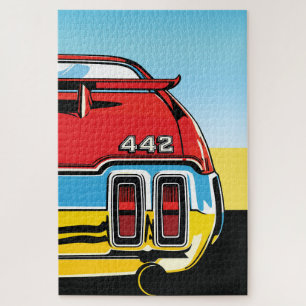 Puzzle Aile arrière de Muscle Car 442 Impression Pop Art