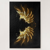 Puzzle Ailes d'Ange d'or sur arrière - plan noir (Vertical)