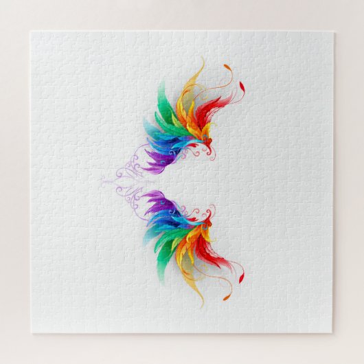 Puzzle Ailes fluffy arc-en-ciel (Horizontal)