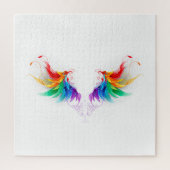 Puzzle Ailes fluffy arc-en-ciel (Vertical)