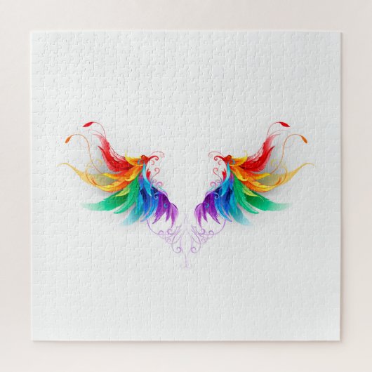Puzzle Ailes fluffy arc-en-ciel (Vertical)