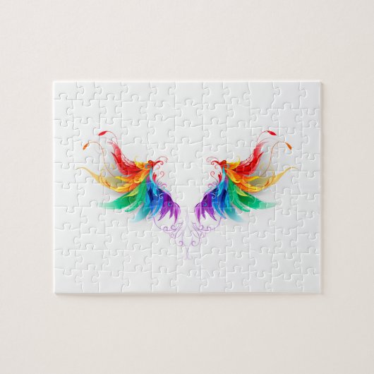 Puzzle Ailes fluffy arc-en-ciel (Horizontal)