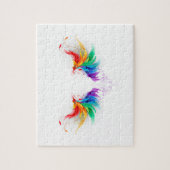 Puzzle Ailes fluffy arc-en-ciel (Vertical)