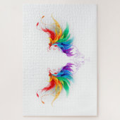 Puzzle Ailes fluffy arc-en-ciel (Vertical)