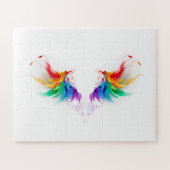 Puzzle Ailes fluffy arc-en-ciel (Horizontal)