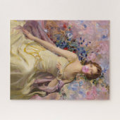 Puzzle Ailsa Villard Fleurs Bubble gum rose (Horizontal)