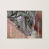Puzzle Aimer Reptile Exotique Iguana Photo Personnaliser (Horizontal)