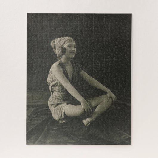 Puzzle Aimez une pauvre femme de ménage assise Jambes cro (Vertical)