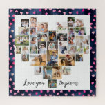 Puzzle Aimez-vous aux pièces Coeur en forme de coeur 36 C<br><div class="desc">Créez votre propre Collage photo en forme de coeur avec 36 de vos photos de famille préférées, photos de mariage, etc. Le design est écrit avec une légende mignonne, "aime-toi à la pièce" en écriture manuscrite. Le collage comprend une variété de formats paysage, portrait et instagram carré pour vous donner...</div>