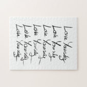 Puzzle Aimez-vous ! Citation calligraphie motivationnelle (Horizontal)