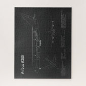 Puzzle Airbus a380 - Plans de dessin de plan d'avion PD (Vertical)