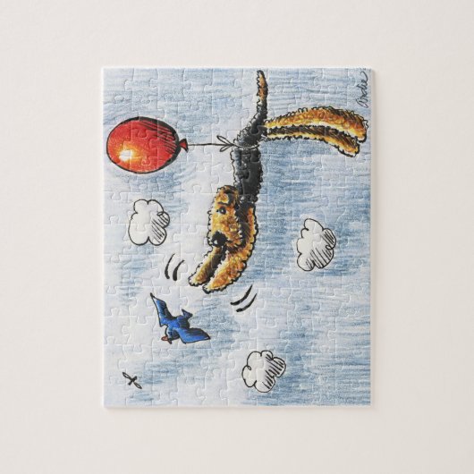 Puzzle Aire-Balloon Airedale Terrier (Vertical)