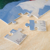 Puzzle Airedale Noël Festive Scène de neige (Côté)