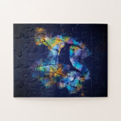 Puzzle Airedale Terrier Mot Art aquarelle (Horizontal)