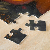 Puzzle Airedale Terrier Patch de citrouilles rustique Hal (Côté)
