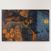 Puzzle Airedale Terrier Patch de citrouilles rustique Hal (Horizontal)