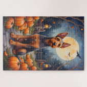 Puzzle Airedale Terrier Rustique Patch de citrouilles d'H (Horizontal)