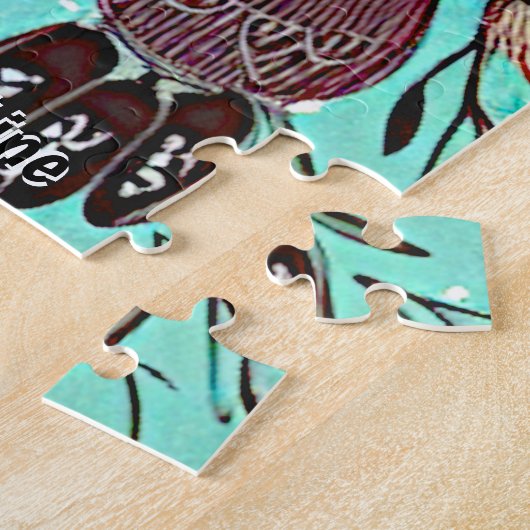 Puzzle Ajouter le nom Texte, Chouette sur Branche avec Fl (Côté)