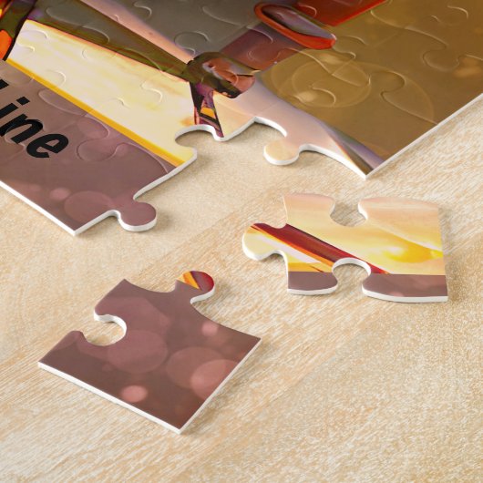 Puzzle Ajouter le nom Texte, Gingembre Cool Chat Lunettes (Côté)