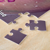 Puzzle Ajouter le nom Texte, Gris bébé éléphant avec Coeu (Côté)