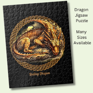 Puzzle Ajouter le texte du nom, Reposer le dragon Brown