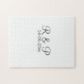 Puzzle Ajouter monogramme nom couple ajouter date année m (Horizontal)