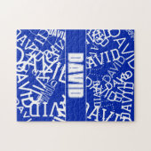 Puzzle Ajouter n'importe quel nom, nom collage En bleu &  (Horizontal)