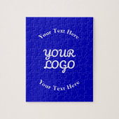 Puzzle Ajouter un logo modifiable Royal Blue & White Text (Vertical)