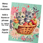 Puzzle Ajouter un nom Texte, Cute Kittens dans le panier 