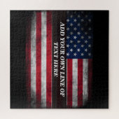 Puzzle Ajouter votre texte sur le drapeau américain (Horizontal)