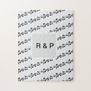 Puzzle Ajoutez votre nom couple notes de musique rythme m