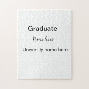 Puzzle ajoutez votre texte simple diplômé ajoutez nom de