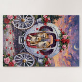 Puzzle Akita Dog Valentine's Day (Horizontal)