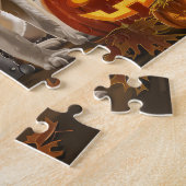 Puzzle Akita Halloween Éffrayant (Côté)