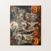 Puzzle Akita Halloween Épouvantable (Vertical)