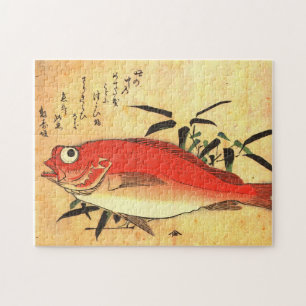 Puzzle Akodai - Hiroshige's Colorful Japanese Fish Print