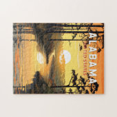 Puzzle Alabama Travel Art Vintage (Horizontal)