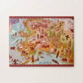 Puzzle Alaska Illustrated Postcard 11x14 (Horizontal)