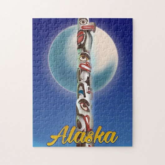 Puzzle Alaska Totem Pole Empreinte Voyage (Vertical)