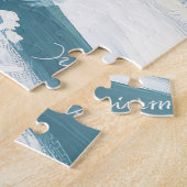 Puzzle Alaskan Malamute Dog équitation moto Noël (Côté)