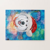 Puzzle Alaskan Malamute race Chien Motif de Noël (Horizontal)